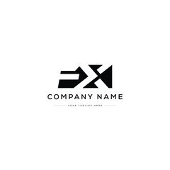 Monogram FX Letter Logo Design. Usable for Business Logo. Vector Logo