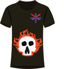 t shirt design concept skull head