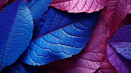 Blue and purple leaves as a background