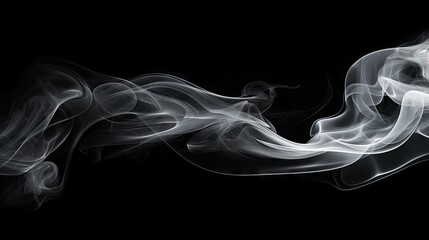 White smoke on black background
