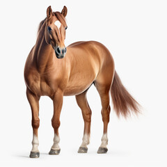 red horse, isolated on a white background