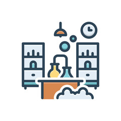 Color illustration icon for lab