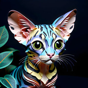 Paper Margays: Capturing the Elegance of Elusive Tree Dwellers.(Generative AI)
