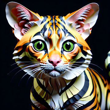 Paper Margays: Capturing the Elegance of Elusive Tree Dwellers.(Generative AI)