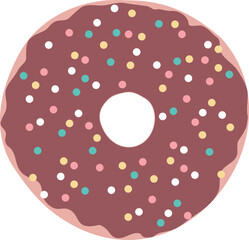 ドーナツ　チョコレート　カラースプレー