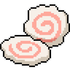 Fototapeta premium pixel art japanese star-shaped meatballs