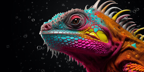 Obraz premium Bright and colorful animal poster.