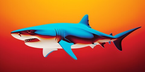 Naklejka premium Bright and colorful animal poster.