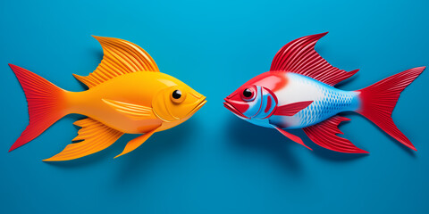 Naklejka premium Bright and colorful animal poster.