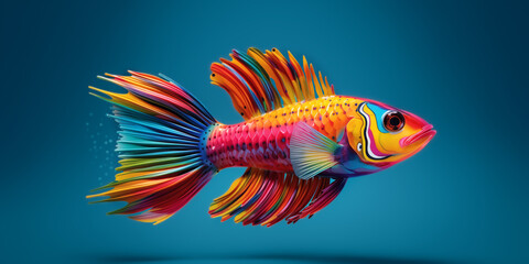 Fototapeta premium Bright and colorful animal poster.