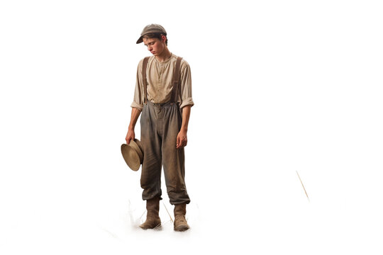 Farmer isolated on transparent background, Generative Ai
