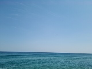 Naklejka na ściany i meble blue sky and sea