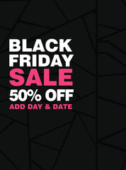Black Friday sale poster flyer or social media post design