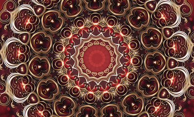 Abstract kaleidoscope background. Beautiful multicolor kaleidoscope texture. Unique mandala design.