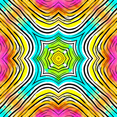 Colorful Line art Seamless pattern tile repeat patterns surface design textile design for fabric and digital paper background