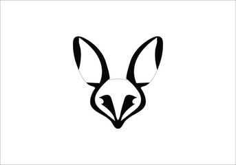 Bat Eared Fox minimal style icon illustration design