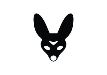 Bat Eared Fox minimal style icon illustration design