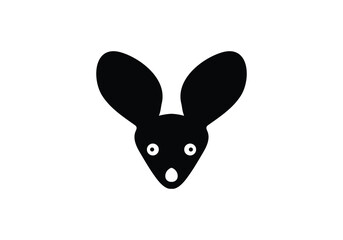 Bat Eared Fox minimal style icon illustration design