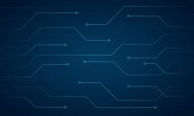 Abstract futuristic circuit board hi tech lines blue background