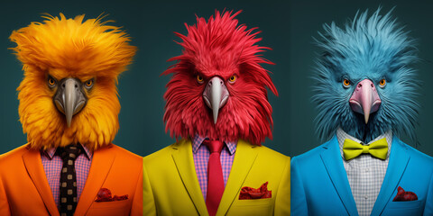 Bright and colorful animal poster.