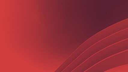 abstract background of futuristic shapes with (red) gradient color trend, copy sapce, illustration 3d render