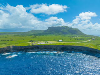 Drone view of Banzai cliff in Saipan_사이판 만세절벽 드론뷰