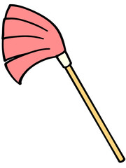 シンプルなハタキのイラスト素材