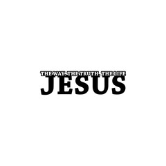 Jesus, The way, The Truth, The Life icon isolated on white background
