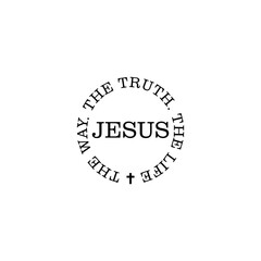 Jesus, The way, The Truth, The Life icon isolated on white background