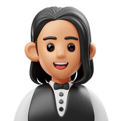 Waiter 3D Avatar