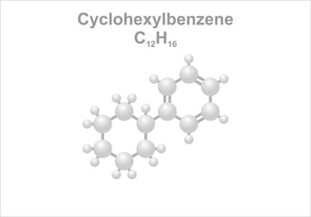 Cyclohexylbenzene. Simplified scheme of the molecule.
