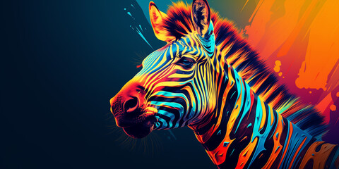 Fototapeta premium Bright and colorful animal poster.