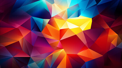 Colorful polygon background, low poly pattern, 3D illustration.