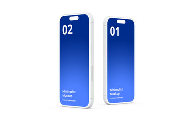Obraz premium Clay Smartphone Mockup | Fully Editable File, Replaceable Screen, Separated Shadow and Background 