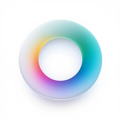 A Soft Colorful Rainbow Theme Circular Icon on a White Background