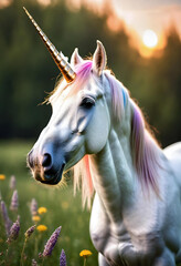 portrait of a beautiful unicorn. generative ai