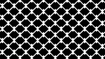 Black seamless geometric pattern with shapes as a background
