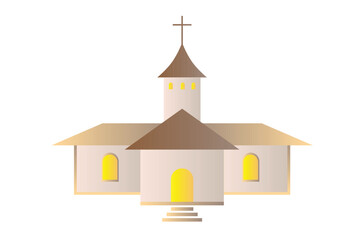 The church has several spacious rooms vector