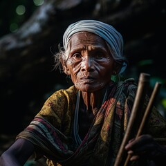 Portrait of a woman from Sri Lanca. Generative Ai.