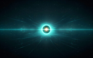 Obraz premium Abstract futuristic sci-fi circle in the starry sky