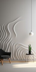 sinusoidal minimalist wallpaper, monochromatic