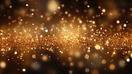 Fototapeta na wymiar Golden christmas particles and sprinkles for a holiday celebration new year background.