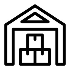 warehouse line icon