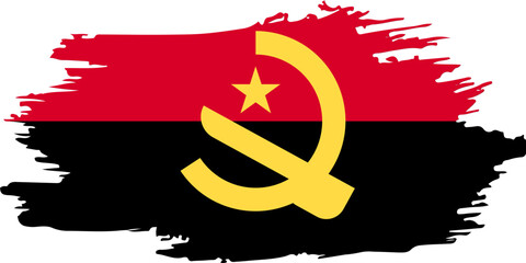 Brush on Angola  Flag