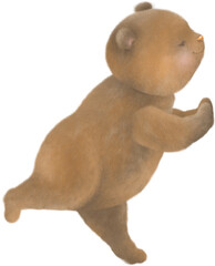 Fluffy Fur Cute Baby Animal Pastel Color. Forest Friends For Baby Shower, Kid Birthday Party Invitation