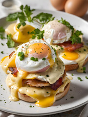 fried eggs with bacon