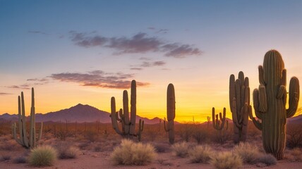 sunset in the desert