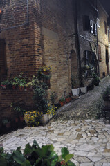 Night view of the city of Ripatransone