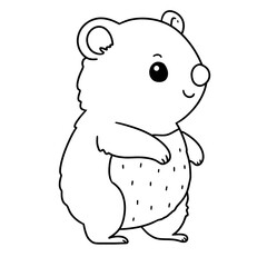 quokka coloring line