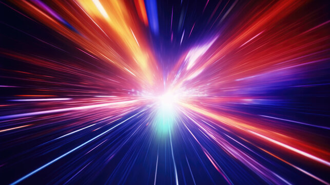 Light speed hyperspace warp background.